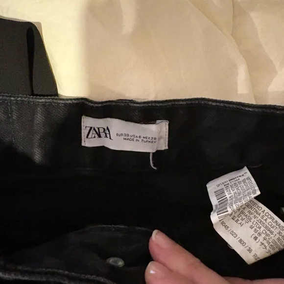 Zara TRF Black Women's Wide Leg Jeans - Picture 8 of 8